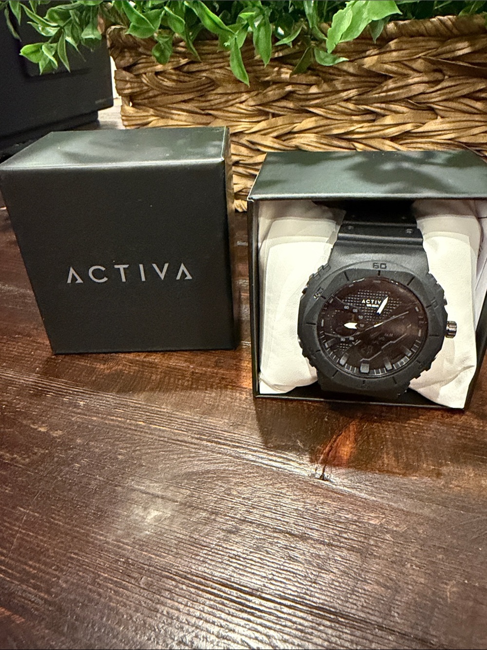 Activa Men's Blackout Analog-Digital Sport Watch with Box